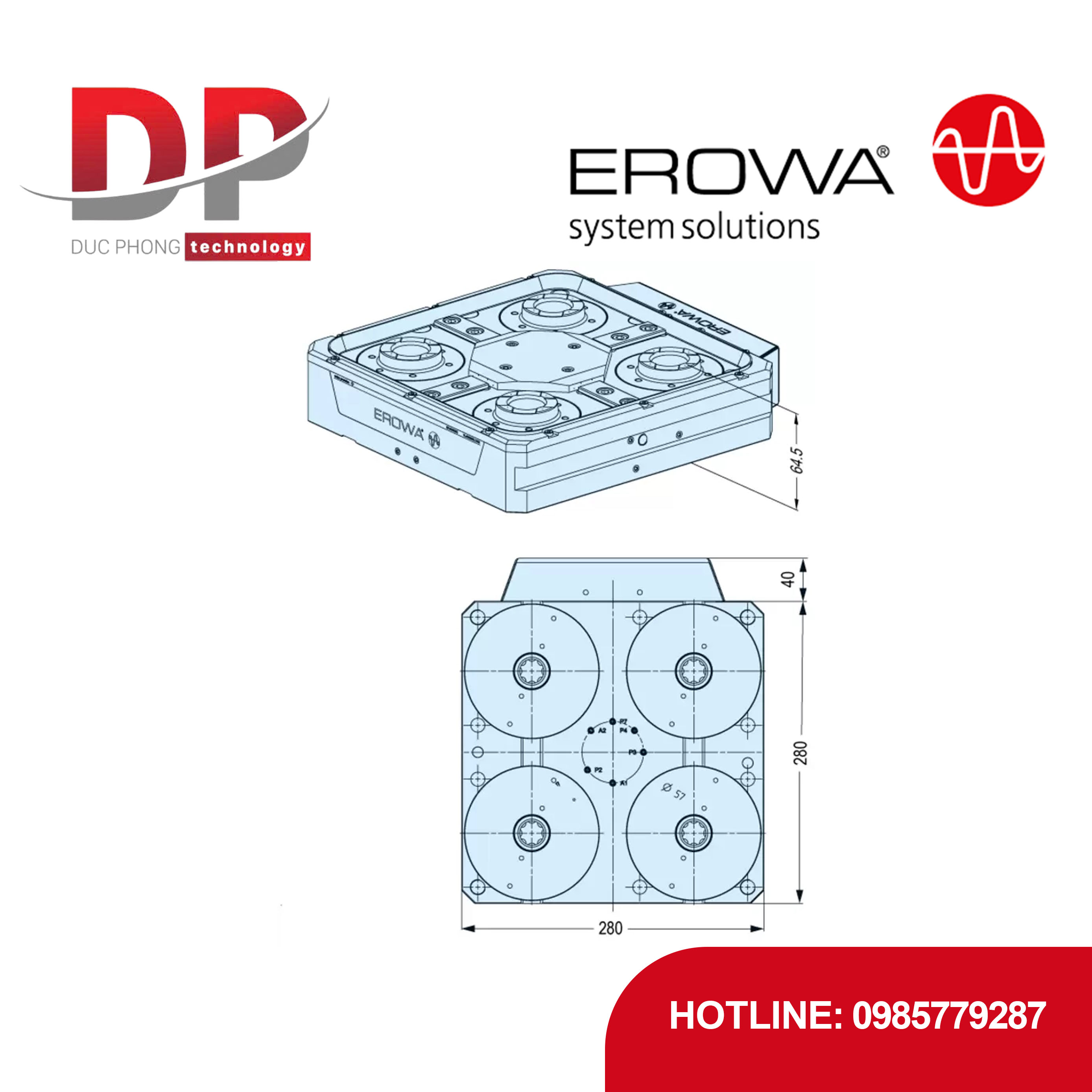 Đầu kẹp EROWA ER-139504 UPC 2.0