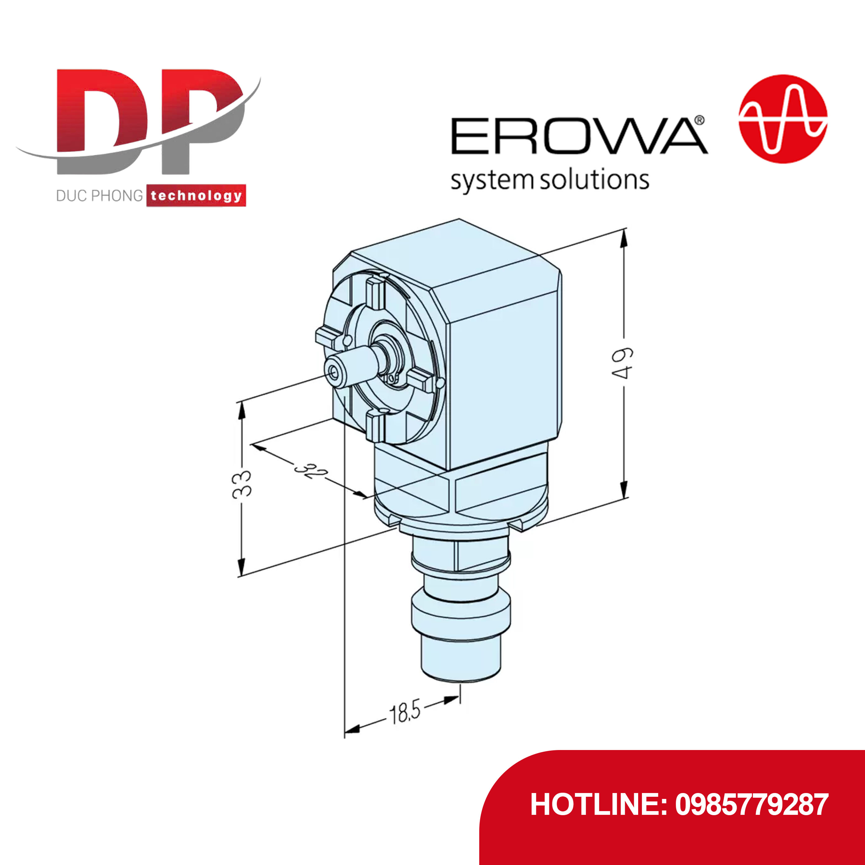 Đầu kẹp Góc EROWA ER-017984 Compact