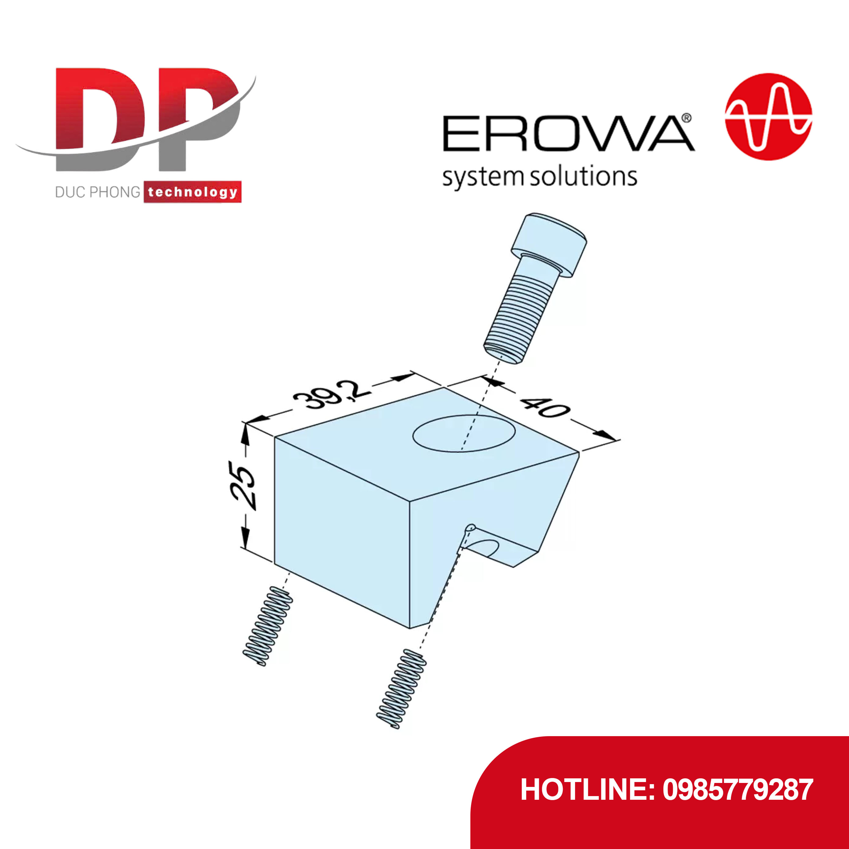 Hàm kẹp rút xuống EROWA ER-099092 Pull-Down Jaw Grip, CleverClamp, thép tôi cứng