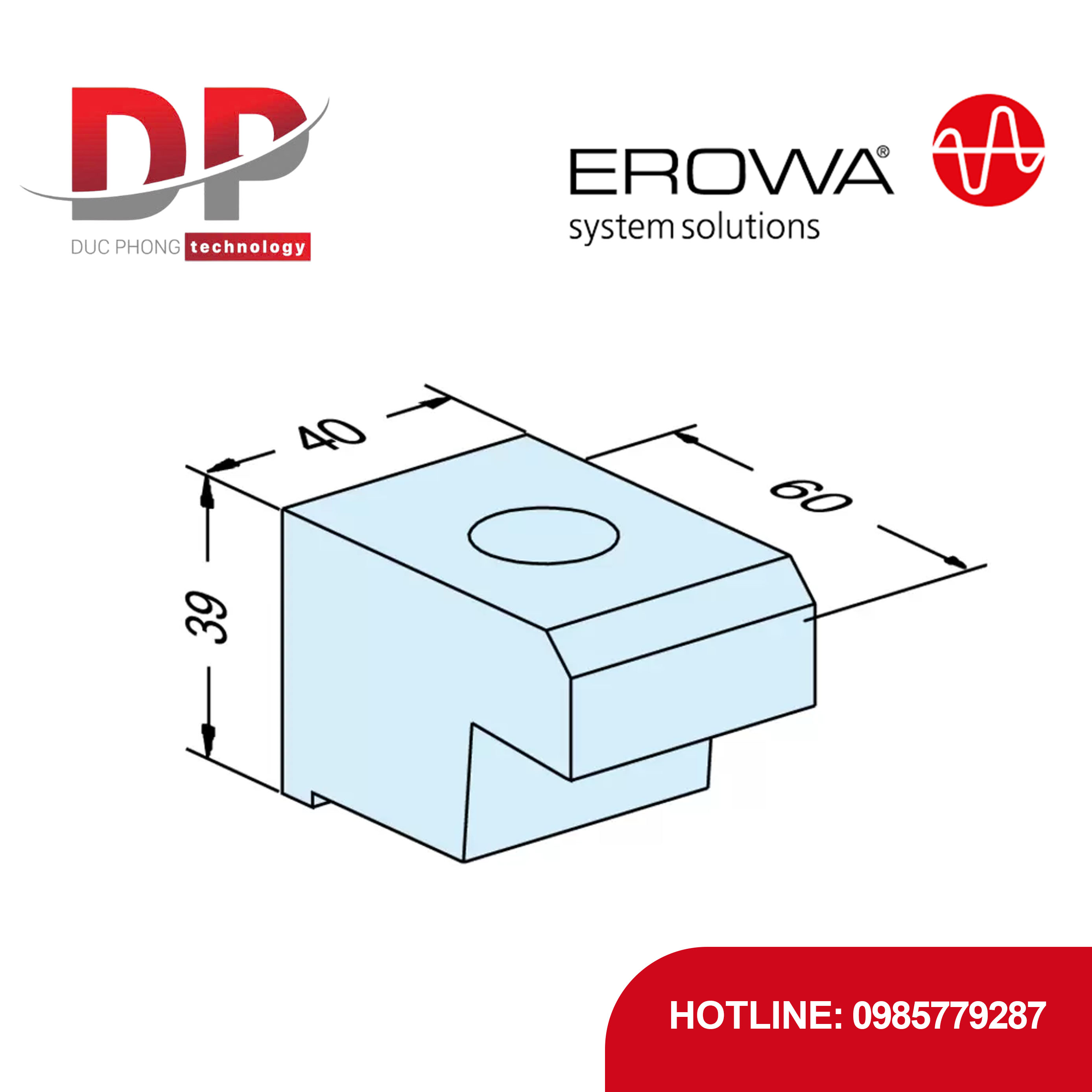 Kẹp gá EROWA ER-018718 UPC, thép cường độ cao, 4 chiếc, gắn bàn máy