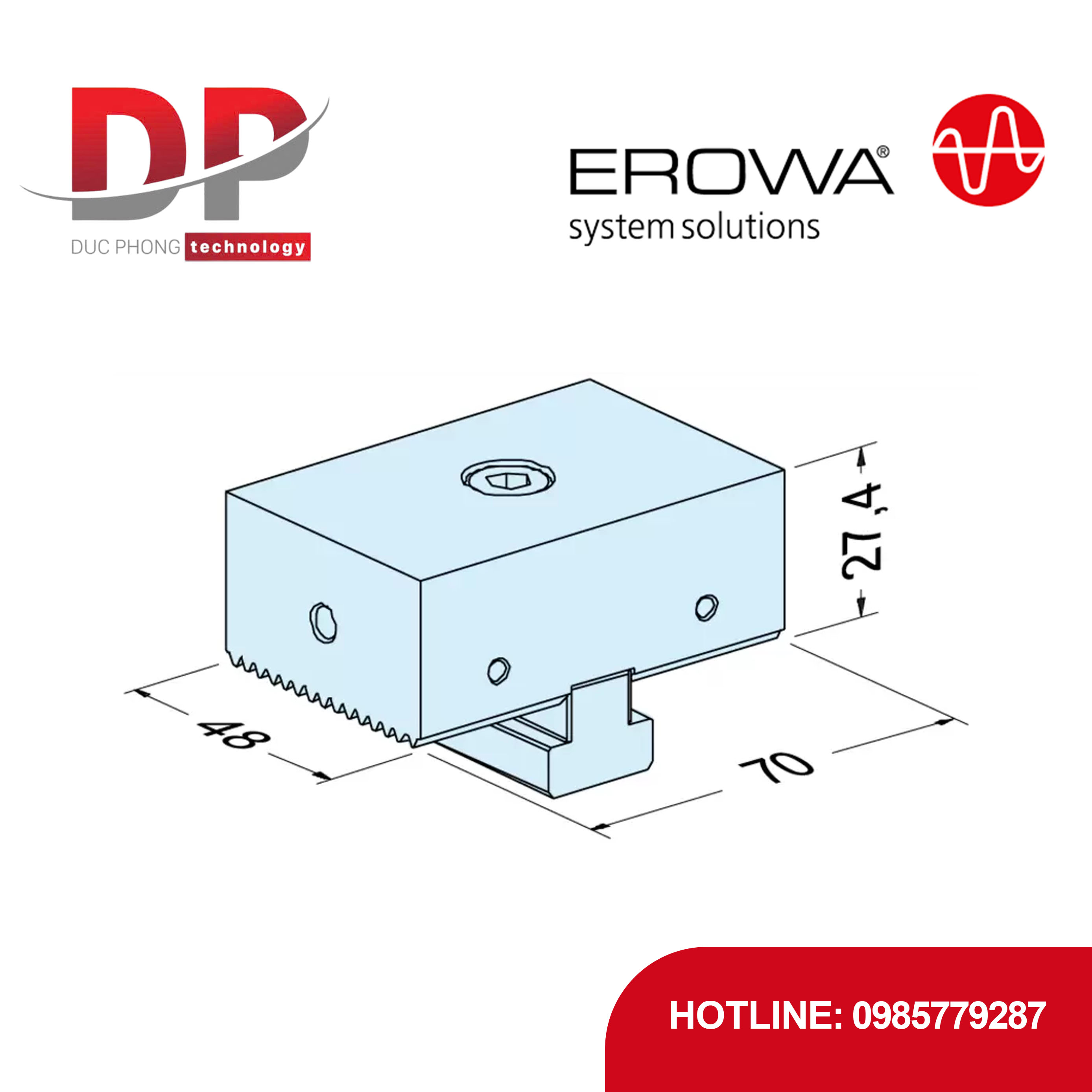 Khối kẹp EROWA ER-015999 ClampSet Block S, thép mềm, tự tạo hàm kẹp