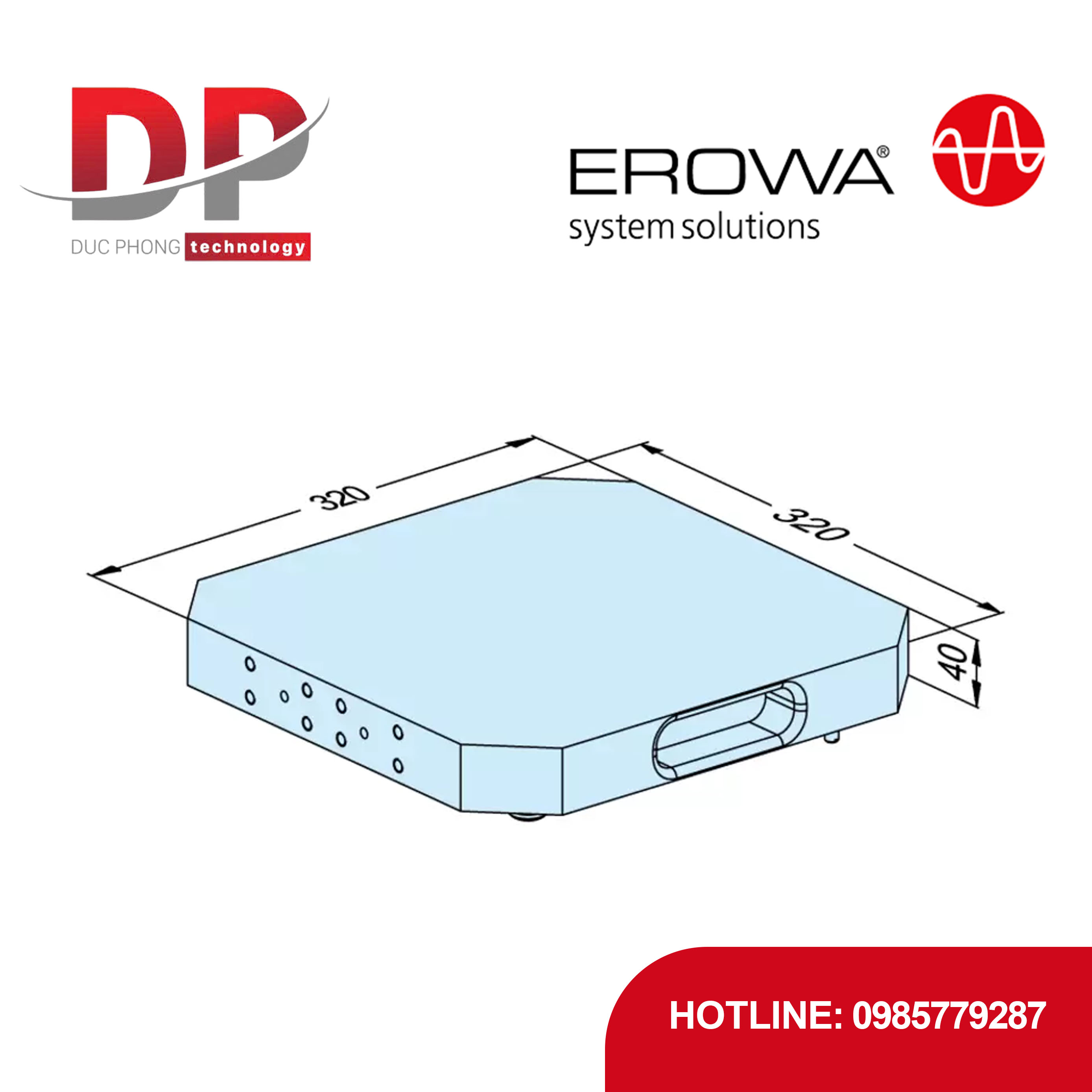 Pallet EROWA ER-107472 UPC nhôm