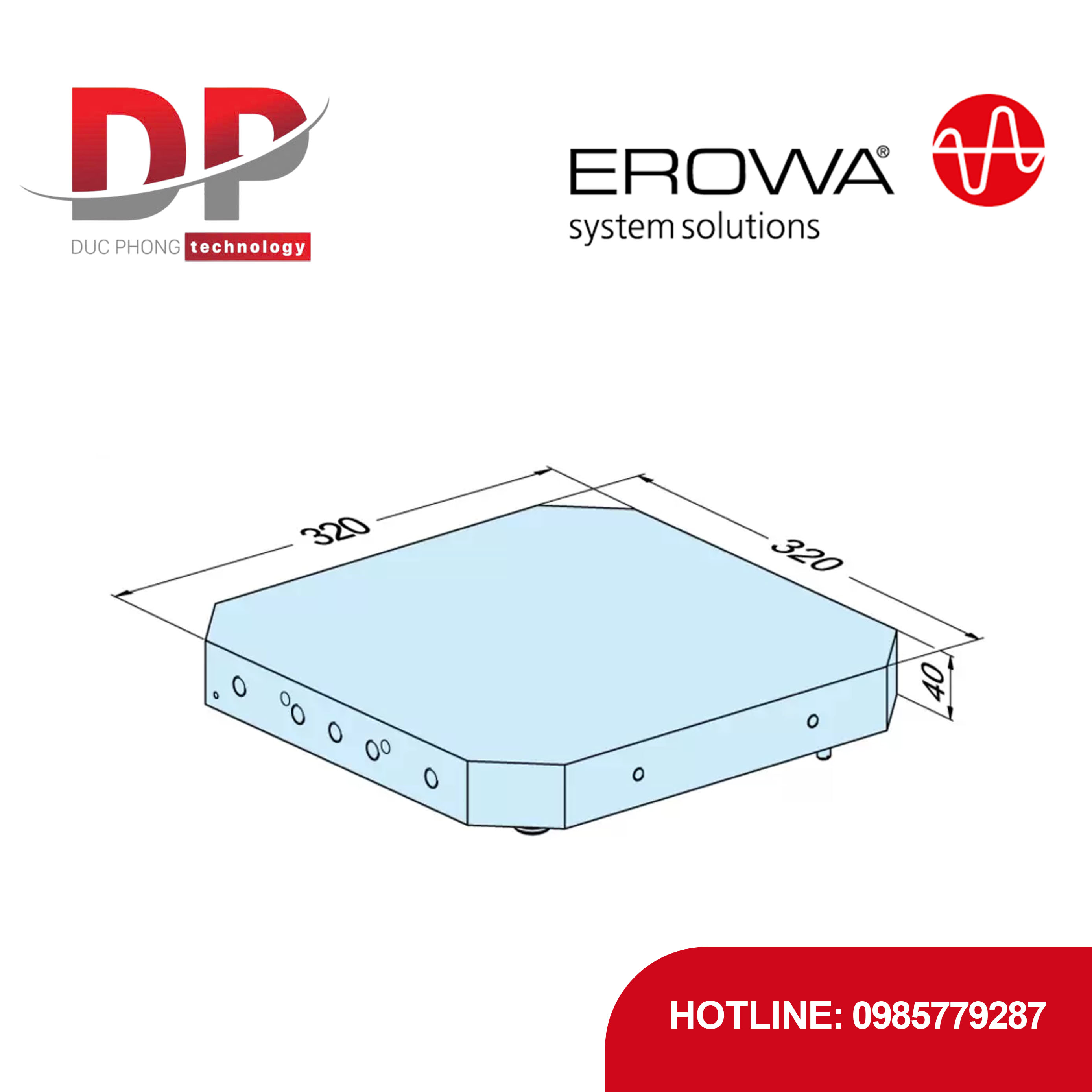 Pallet EROWA ER-104310 UPC nhôm