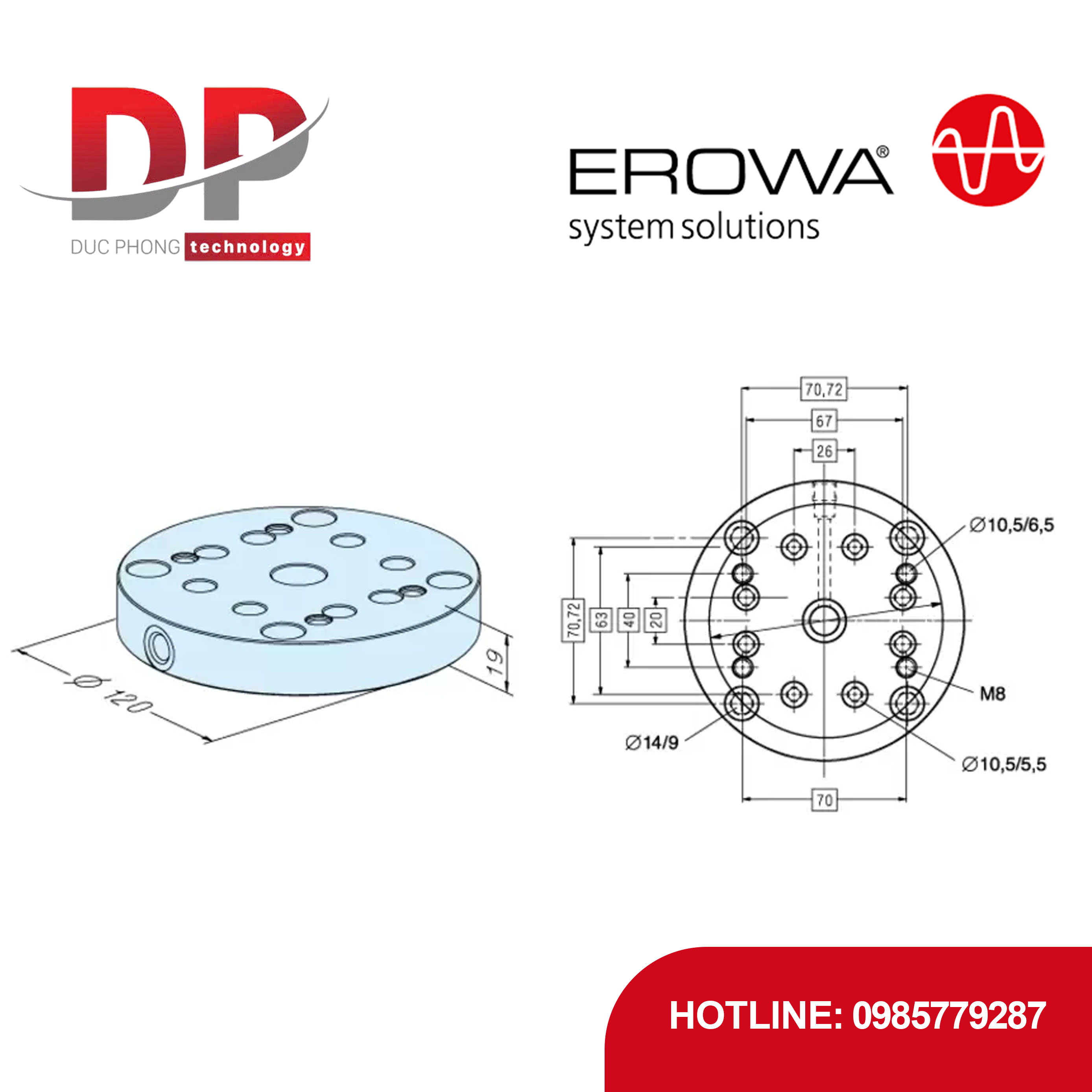 Tấm chuyển đổi EROWA ER-021839