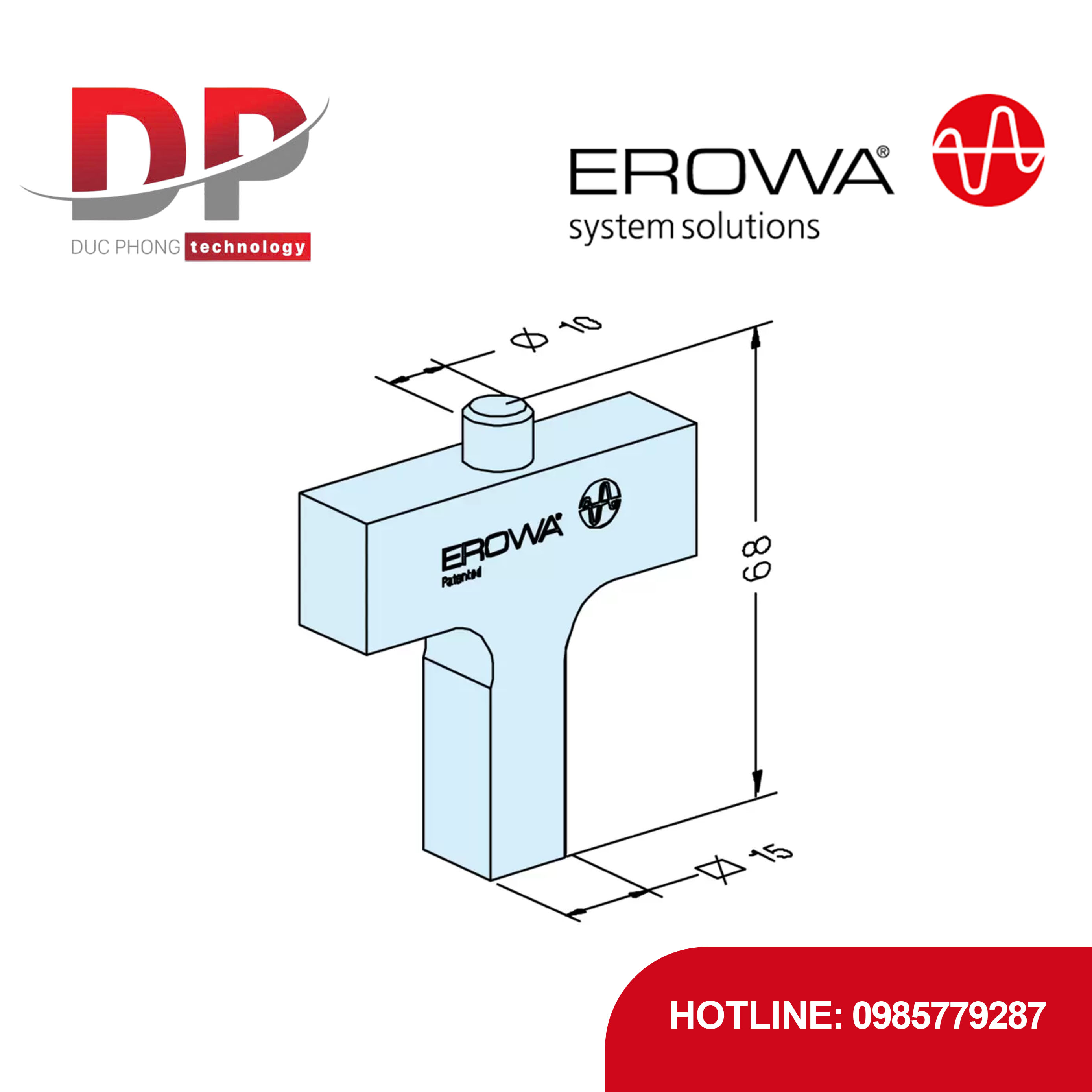 Thanh căn chỉnh vuông EROWA ER-010495