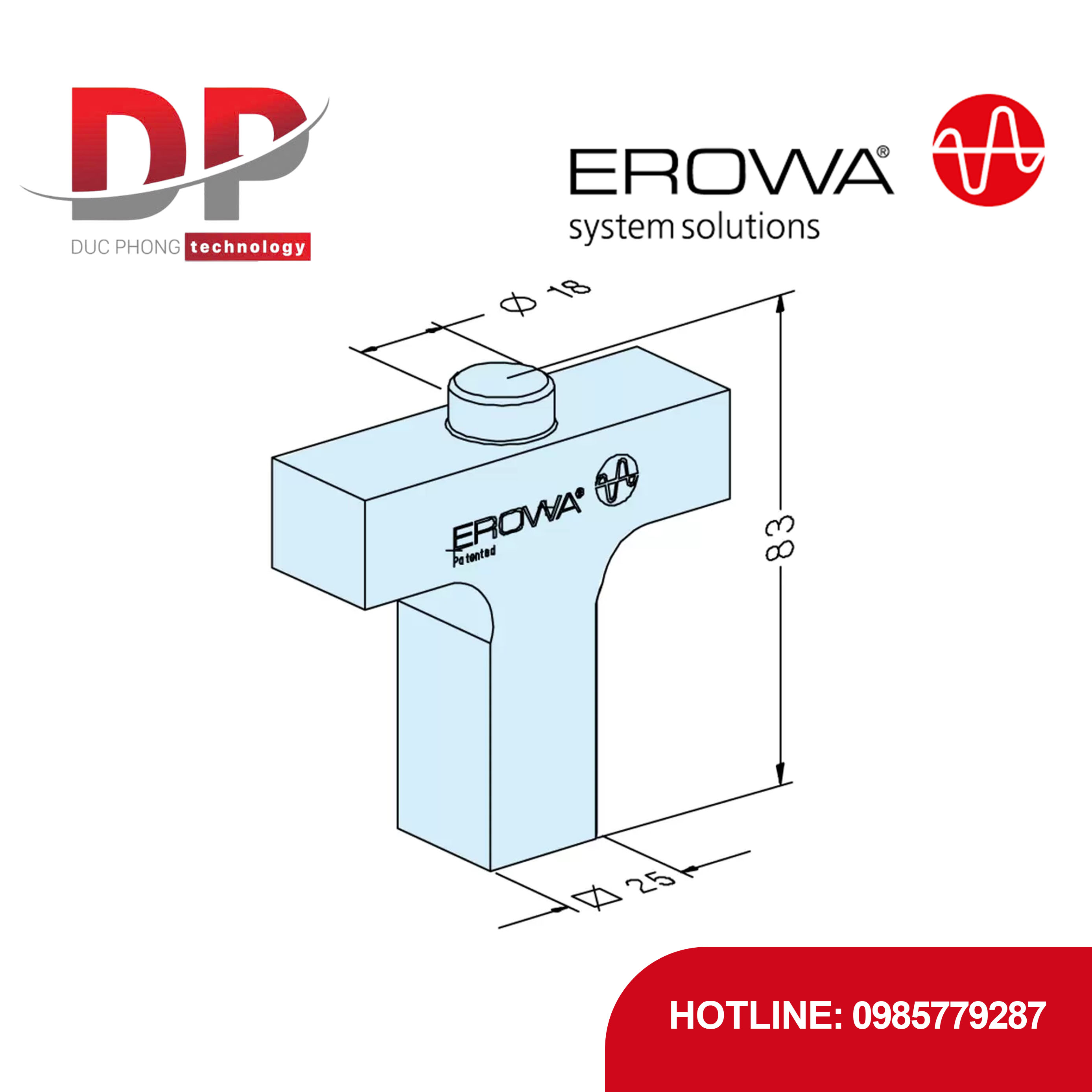 Thanh căn chỉnh vuông EROWA ER-010592