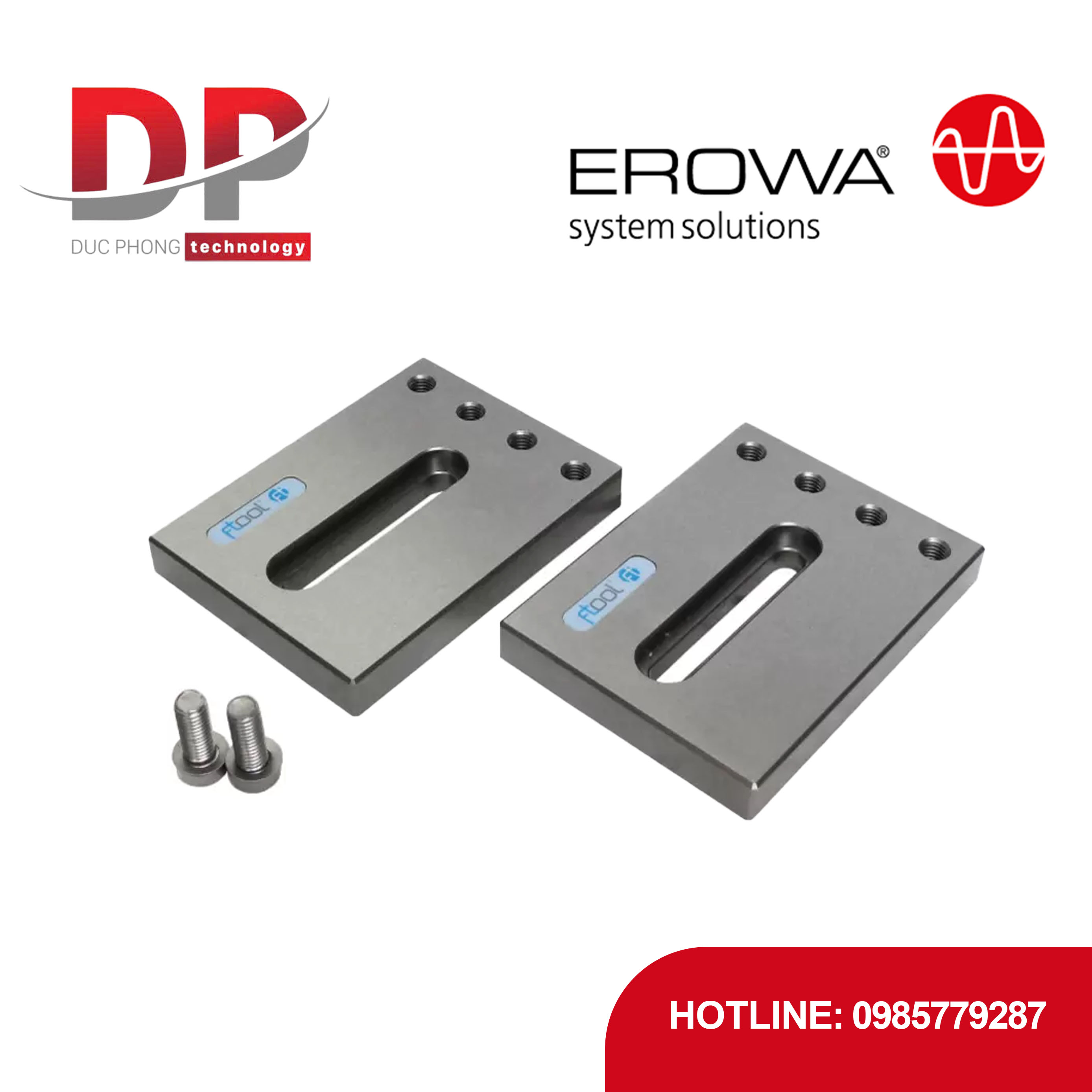 Thanh hỗ trợ kẹp phổ dụng EROWA F-Tool FT-02149, 108 x 80 x 14 mm, cho cắt dây EDM