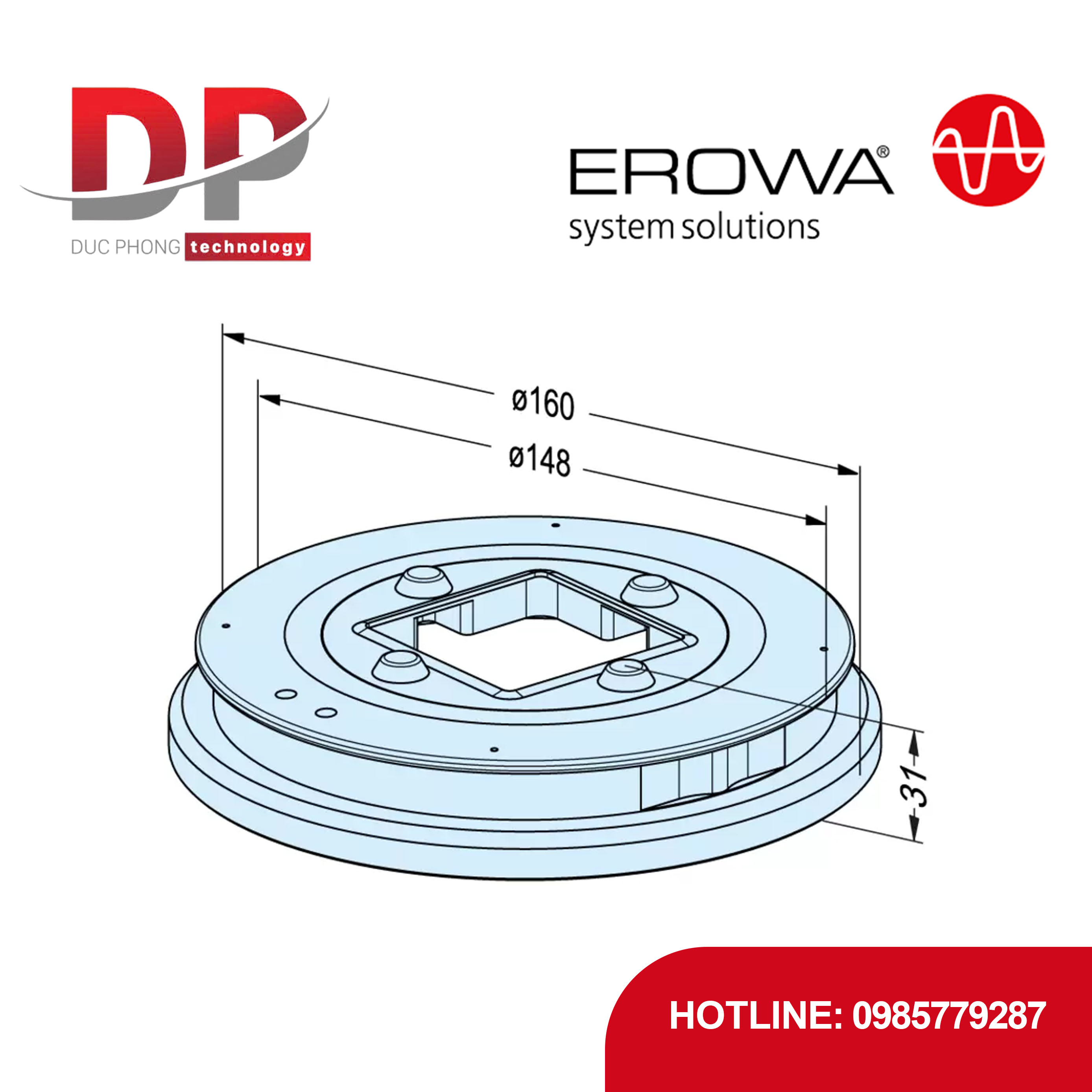 Vòng đệm kín EROWA ER-092201 PC P/ITS 50 C