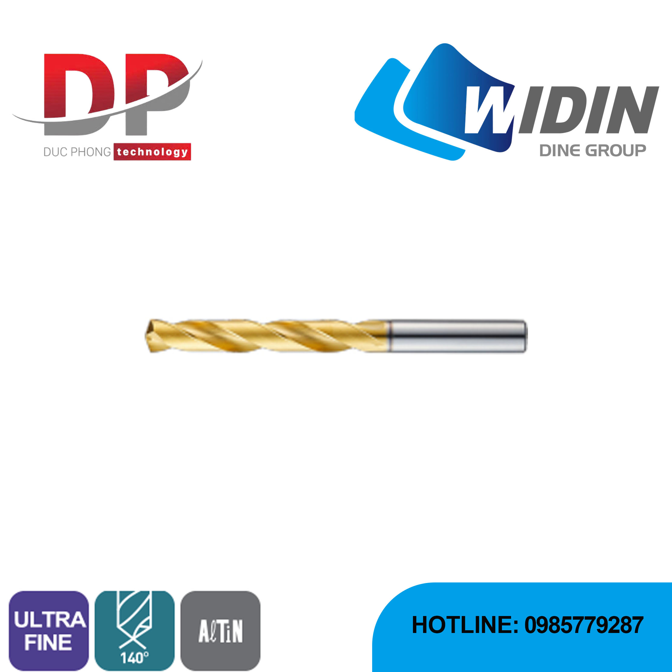 Mũi khoan phẳng Carbide series NDPL - WIDIN