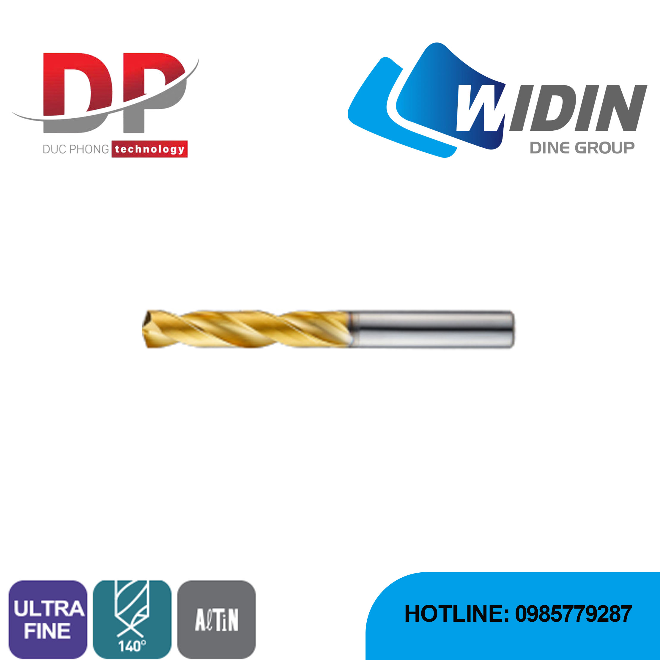 Mũi khoan phẳng Carbide series NDPR - WIDIN