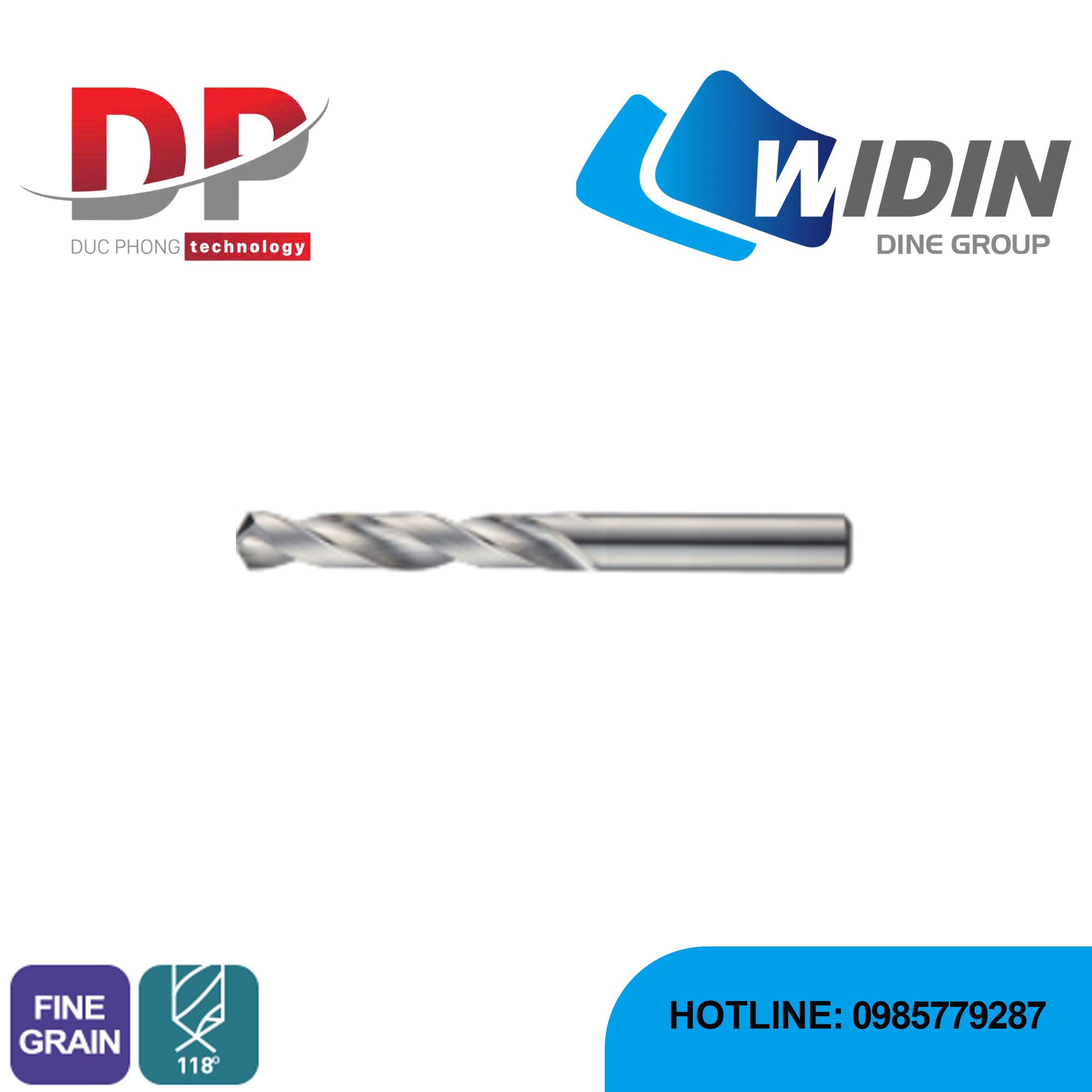 Mũi khoan phẳng Carbide series SSD - WIDIN